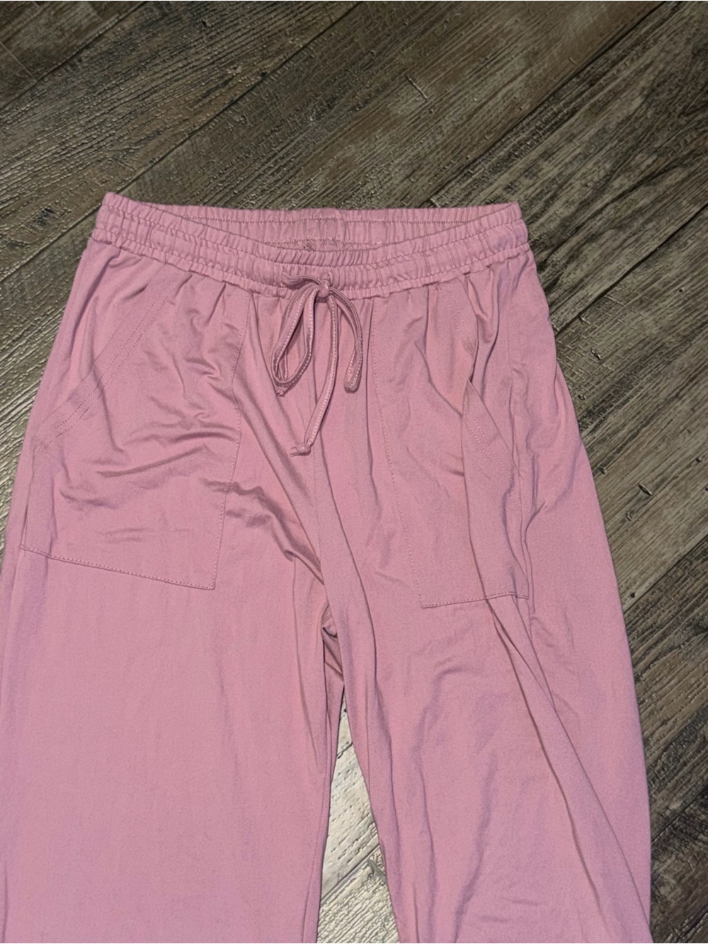 Light Pink Drawstring Jogger Pants - Picture 3 of 7